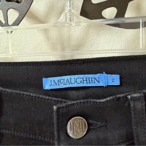 J. McLaughlin Lowden Wide Leg Trouser Jean in Black 2 - Picture 6 of 14